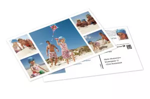 Eine Postkarte im Format XL macht den Daheimgebliebenen große Freude.